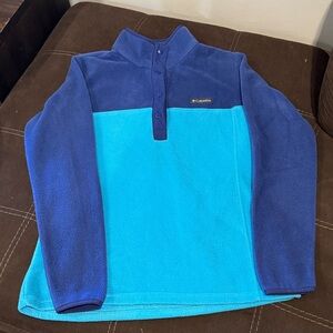 Columbia Two-Tone Blue Fleece Pullover